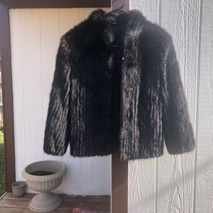 Saga Furs Mink coat sz M genuine fur!